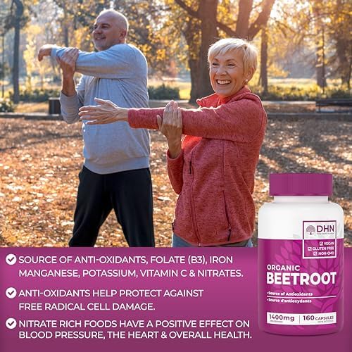 160 Capsules of High Potency Organic Beetroot | 1,400mg per serving (700mg per capsule x2)