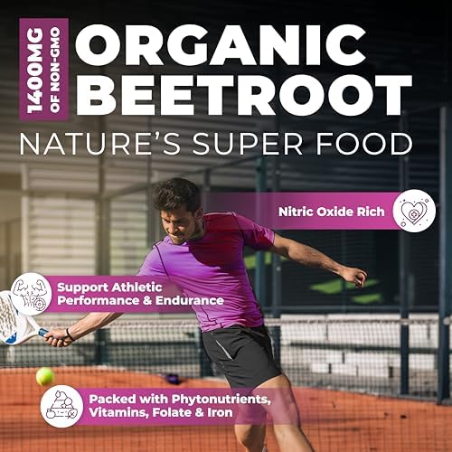 160 Capsules of High Potency Organic Beetroot | 1,400mg per serving (700mg per capsule x2)