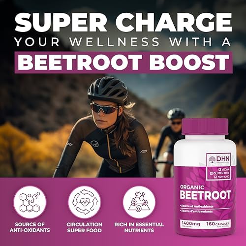 160 Capsules of High Potency Organic Beetroot | 1,400mg per serving (700mg per capsule x2)