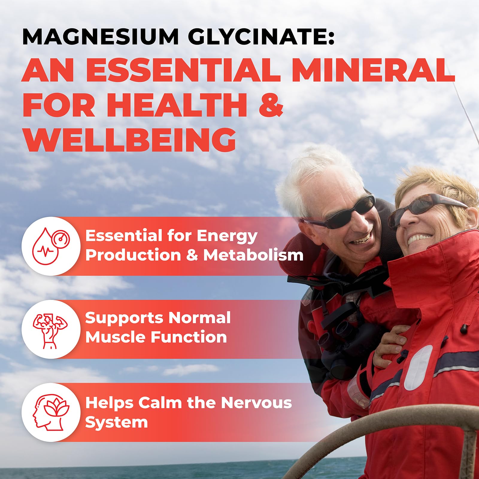 DHN Chelated Magnesium Glycinate Capsules - Promotes Energy Metabolism, Healt...