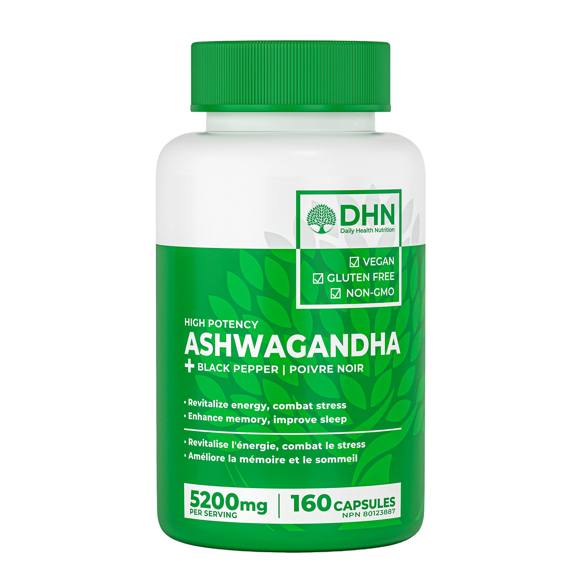 160 Concentrated Ashwagandha Root Capsules with Black Pepper | 520...