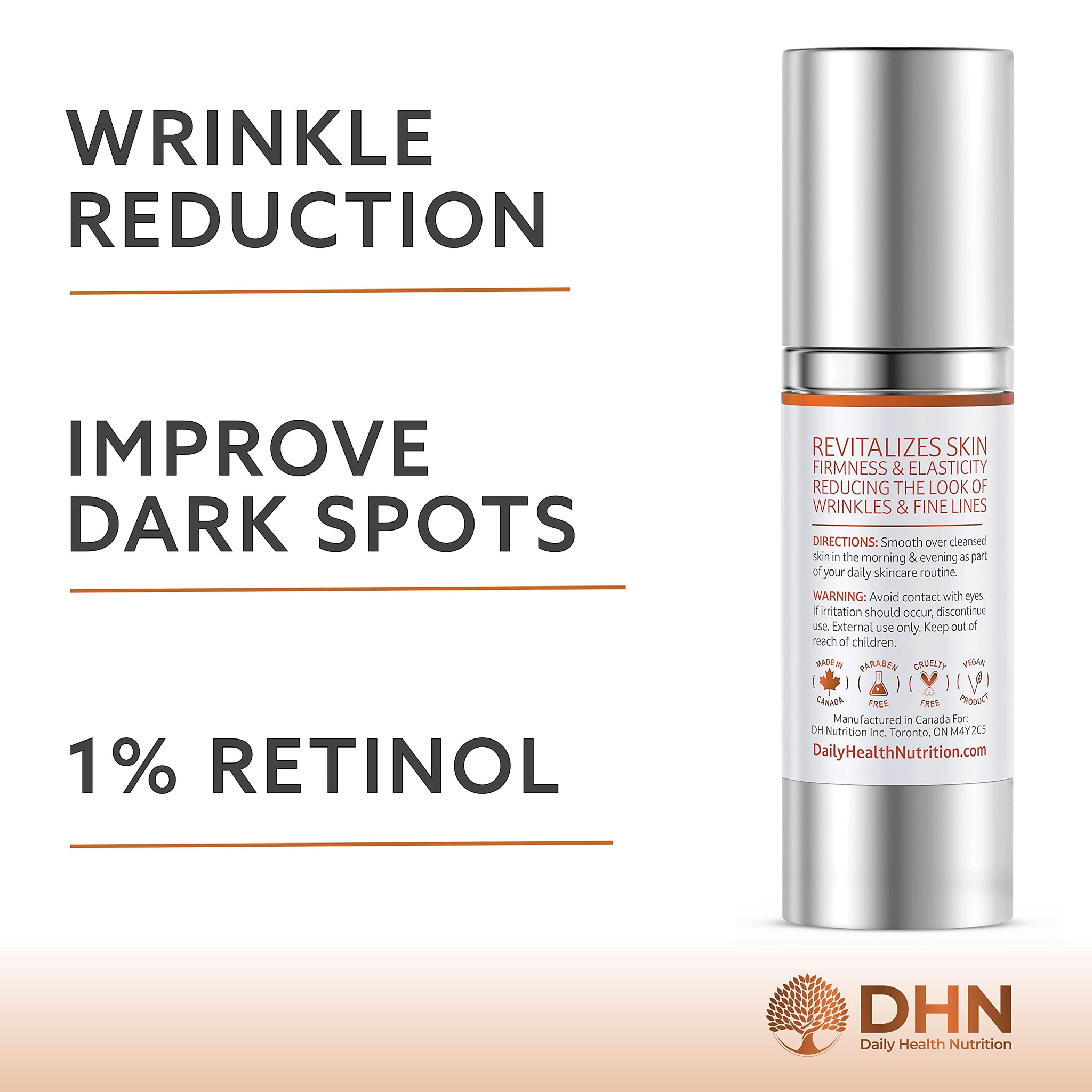 Vegan Vitamin C 20% Face Cream + 1% Retinol & Facial Hyaluronic Acid